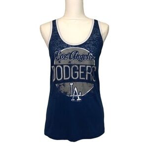 NWOT Blue Marled LA Dodgers Racerback Tank Top New